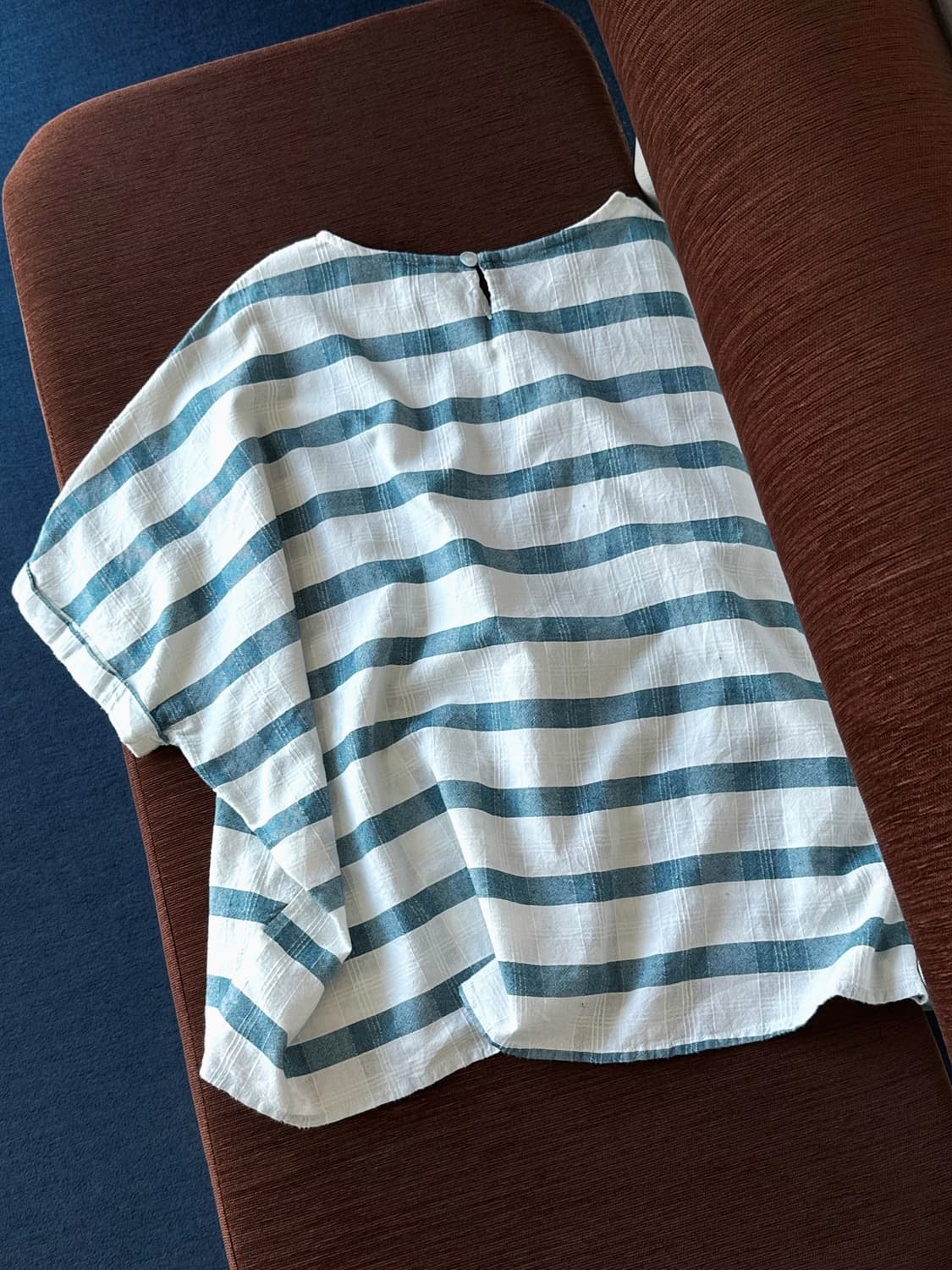 Wide sleeve jacquard fabric shirt top 상품이미지1