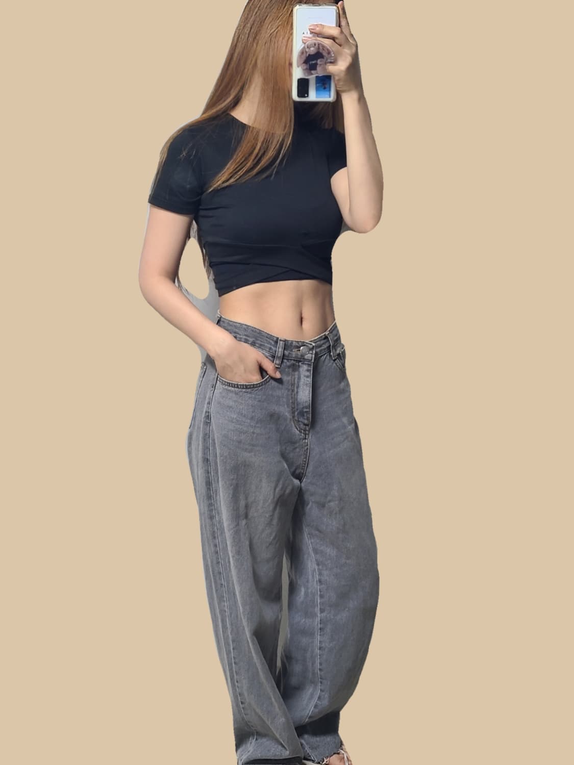 빈티지 워싱 일자핏 데님팬츠 상품이미지1