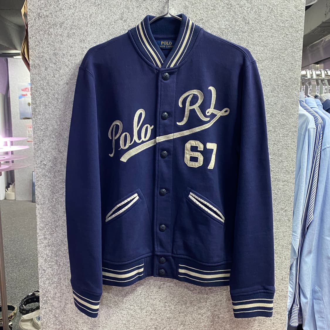 폴로 신형 자수 빅로고 코튼 바시티 자켓 B2560 상품이미지2