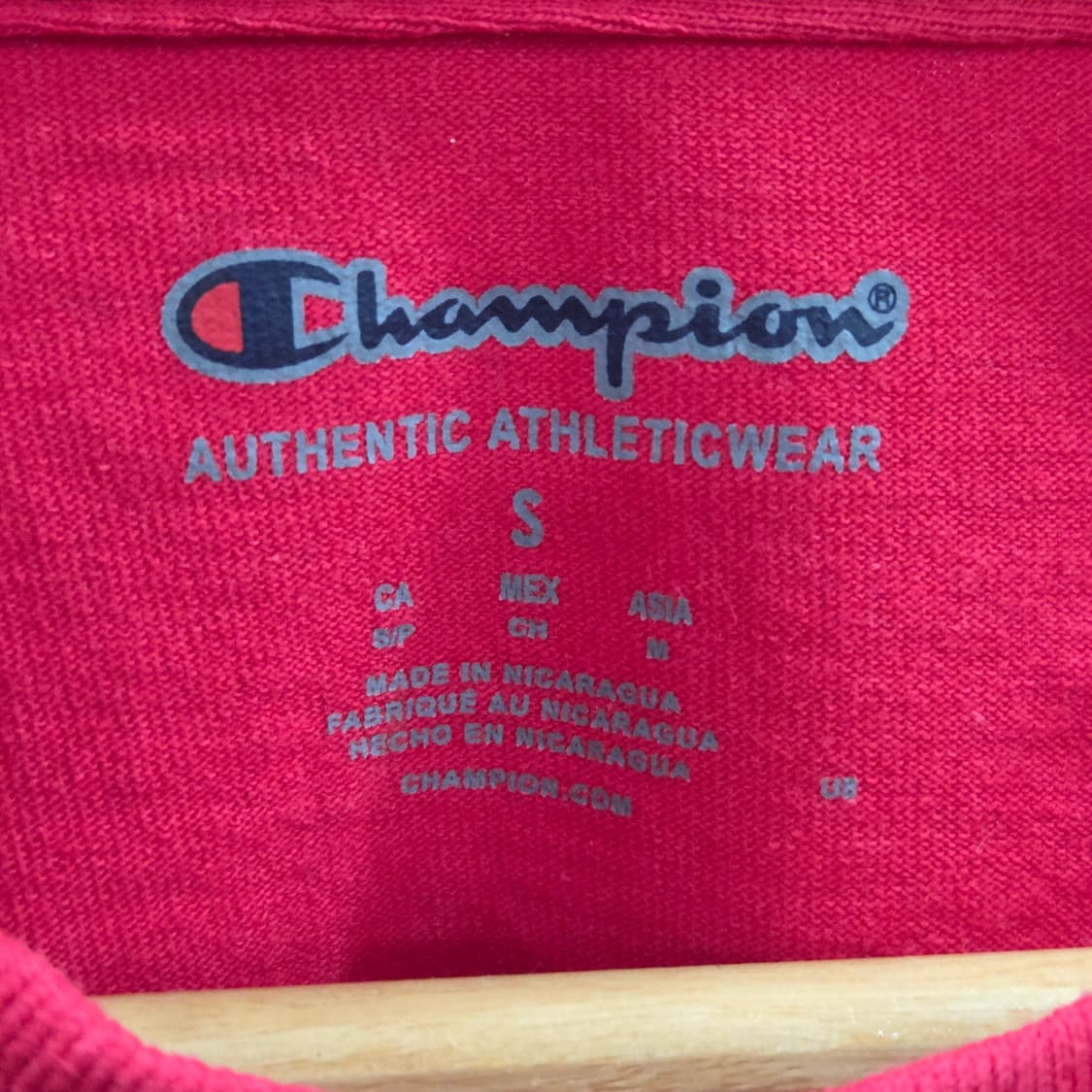 챔피온 반팔티 레드 S  상품이미지3