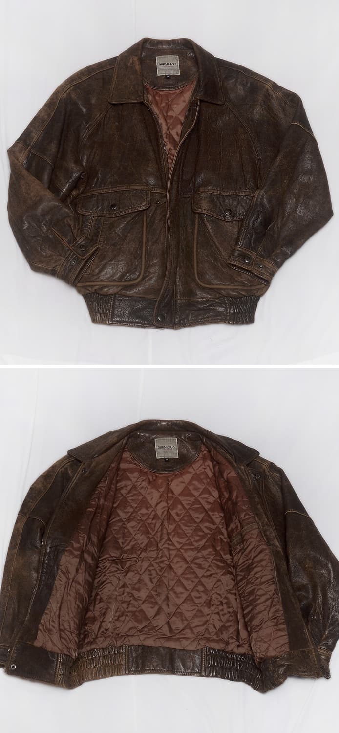 버닝 컬렉션 재팬 쉽스킨 러스틱 레더 A2 가죽 봄버 (100+) 상품이미지2