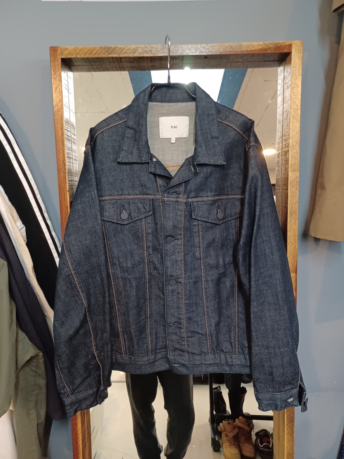 플랙 데님 자켓 L 상품이미지1