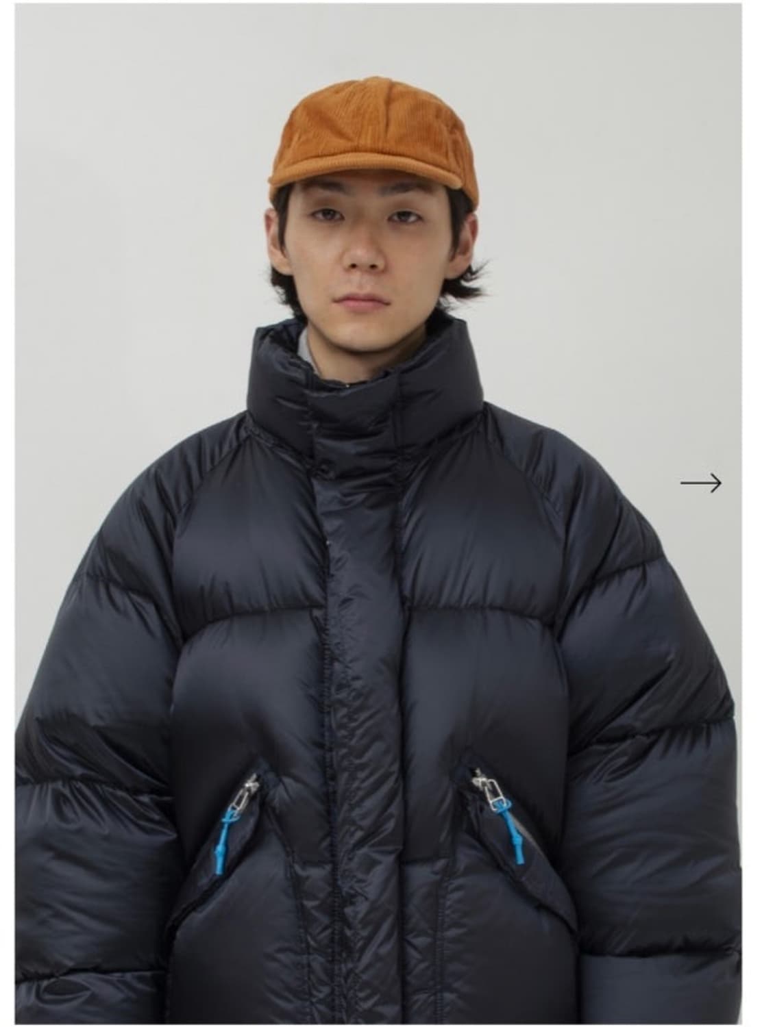 네임 NAME 네이비 다운패딩 상품이미지1