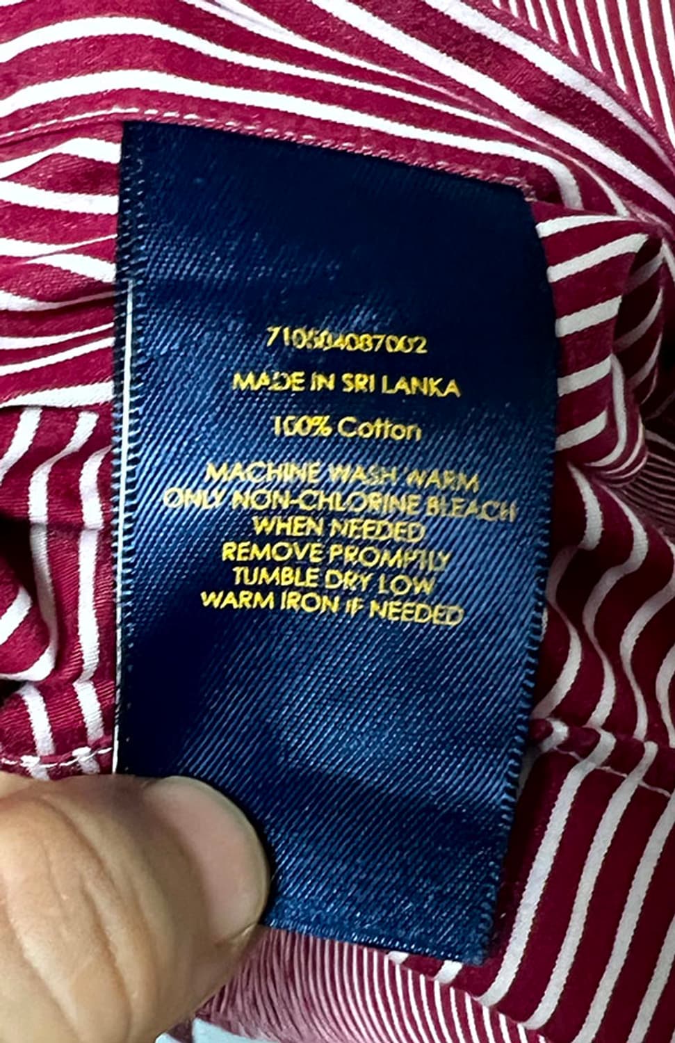 POLO 폴로 남자 캐주얼셔츠 스트라이프 긴팔 춘추 버건디 XL 105 상품이미지5