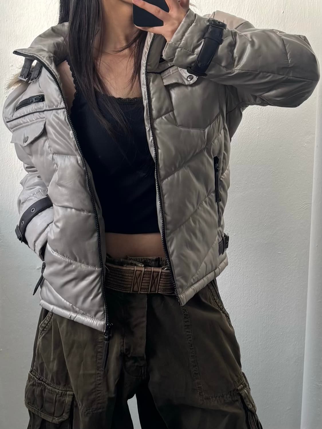 Semantic Design Fur Trim  padded Jacket 상품이미지3