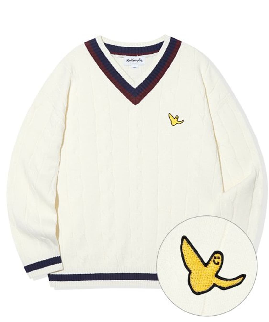 마크 곤잘레스 브이넥 니트 아이보리 상품이미지1