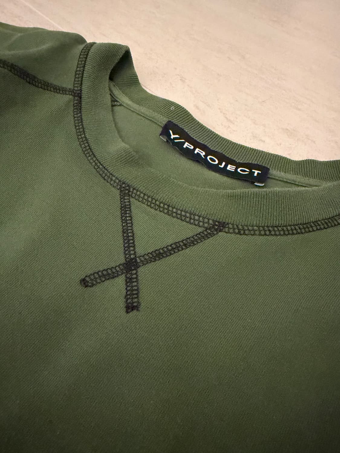 Y/PROJECT 루즈핏 카키 맨투맨 상품이미지7