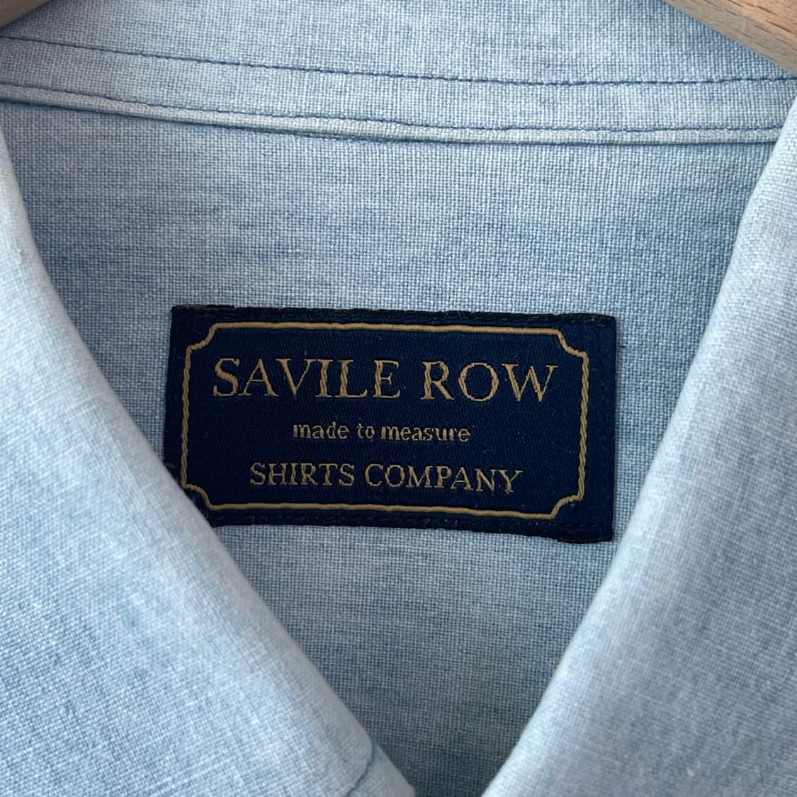 새빌로우 맞춤셔츠 워싱 데님 105~110 상품이미지10