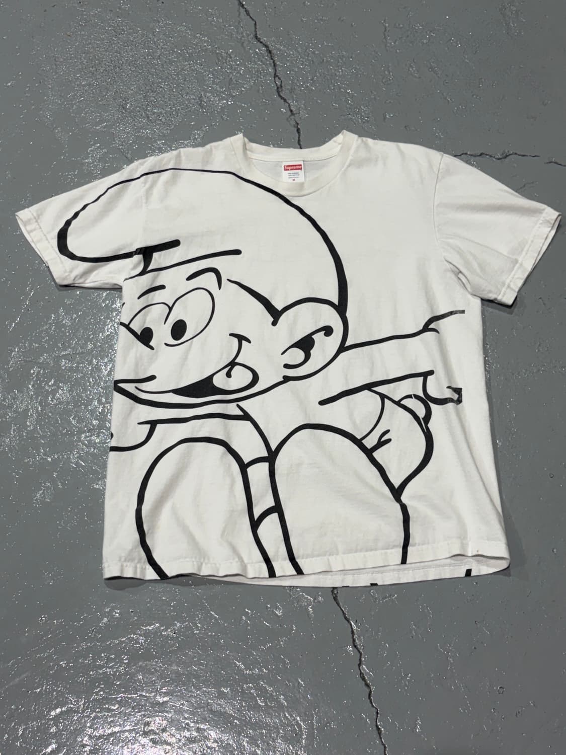 20FW 슈프림(Supreme) x 스머프 화이트 반팔 티셔츠 상품이미지1