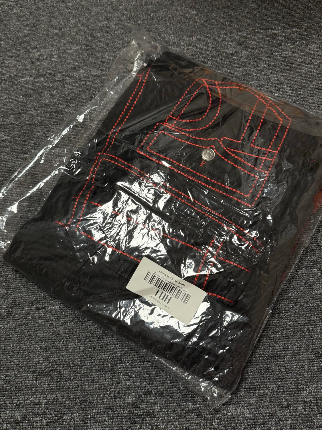 [ONE SIZE] Toh 체리 스티치 로우 라이즈 데님 팬츠 상품이미지6