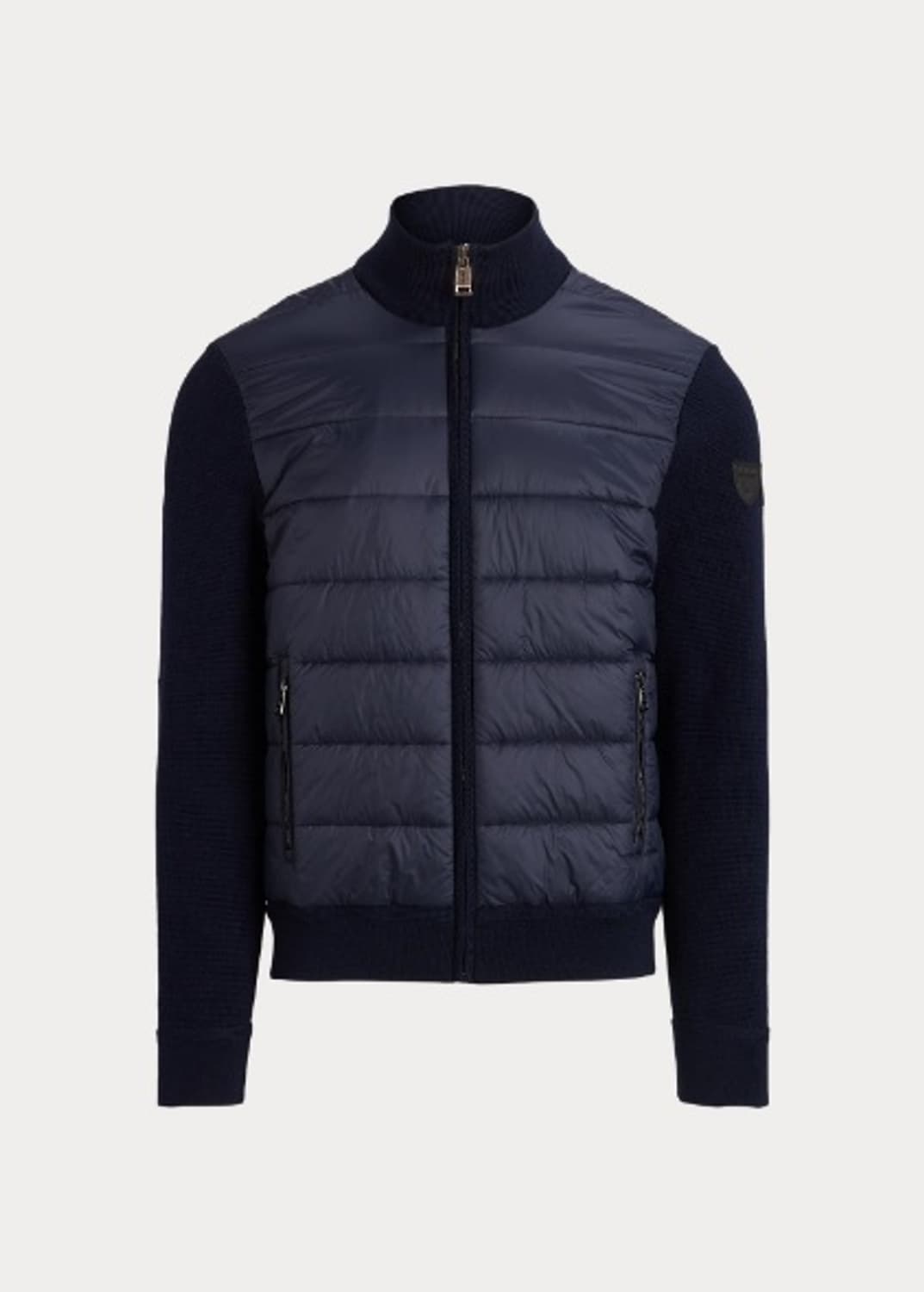 폴로 랄프로렌 하이브리드 풀집업 패딩니트 네이비 M 상품이미지2