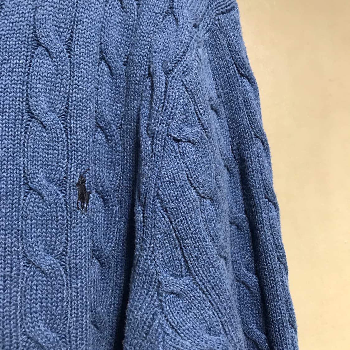 폴로 랄프로렌 케이블 니트 블루 M 상품이미지4
