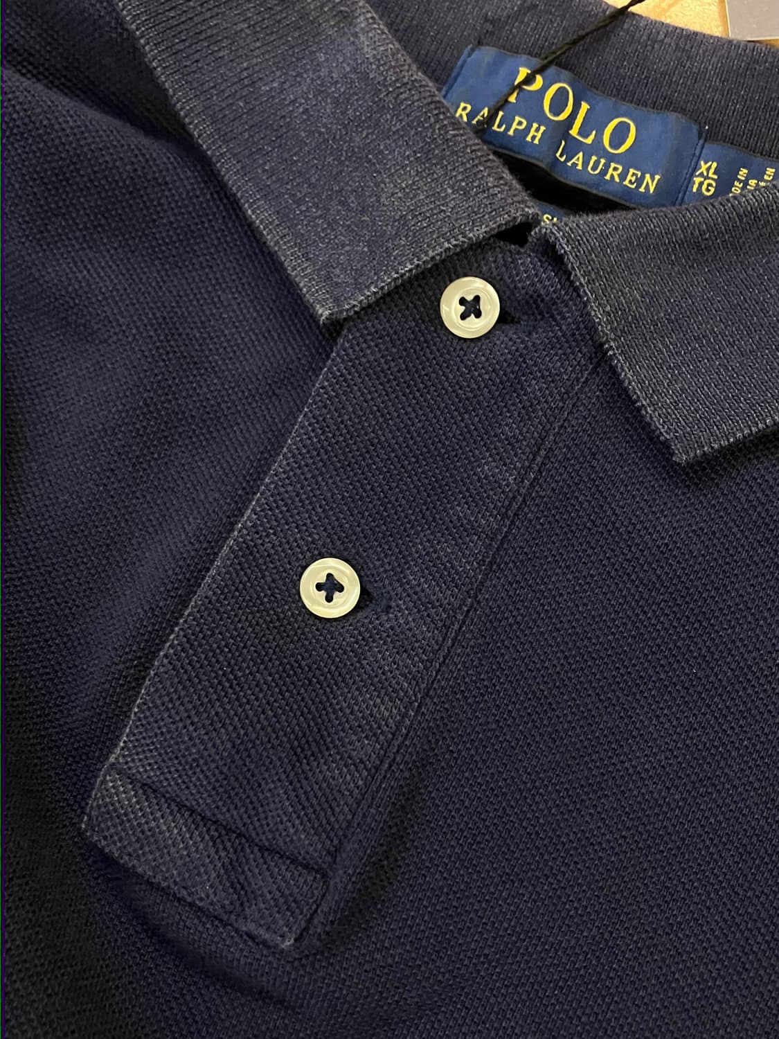 폴로 랄프로렌 카라 반팔 티셔츠 네이비 XL #csz4099 상품이미지7