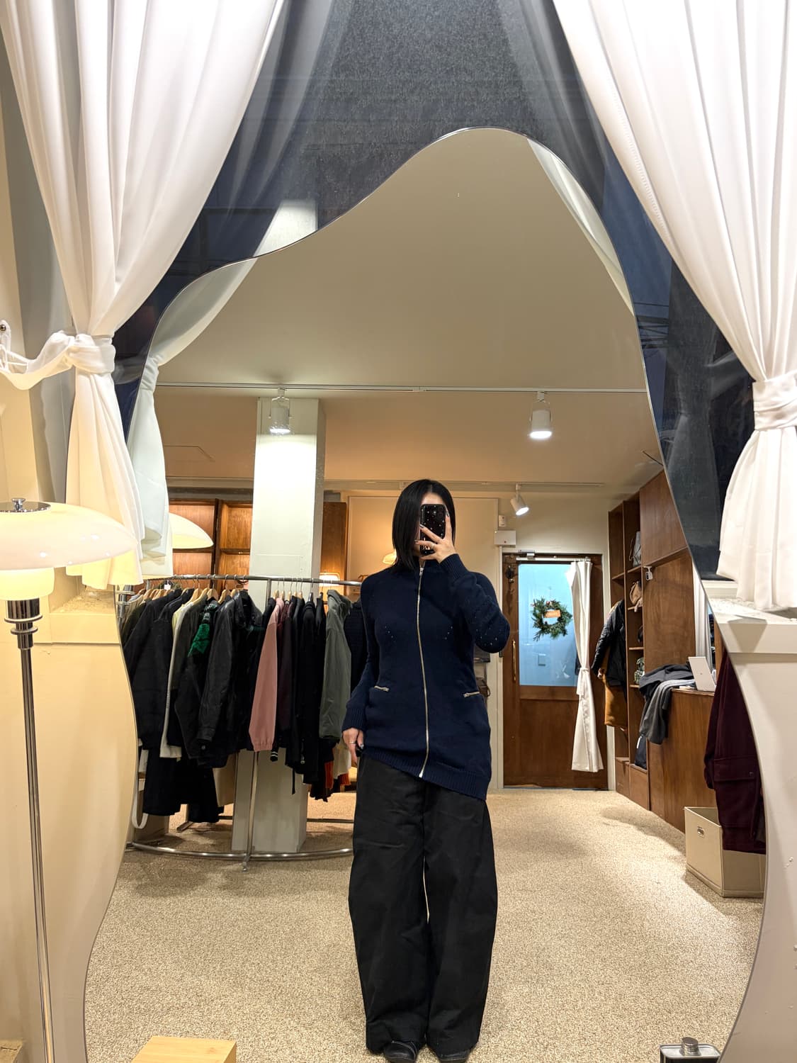 준야와타나베 울 니트 집업 상품이미지1