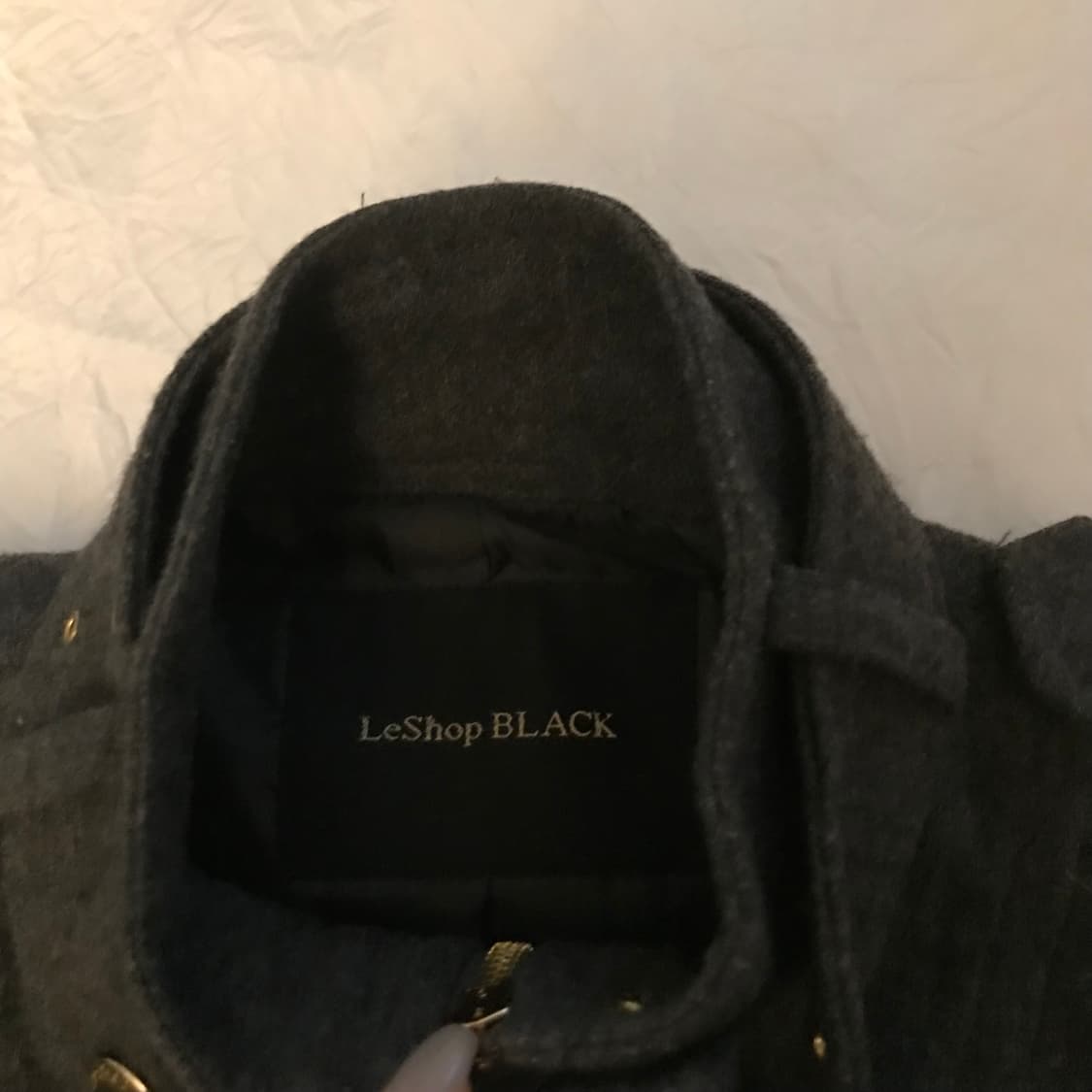 LeShop 르샵 금장 갸루 펑크 하이넥 차콜 모자켓 상품이미지7