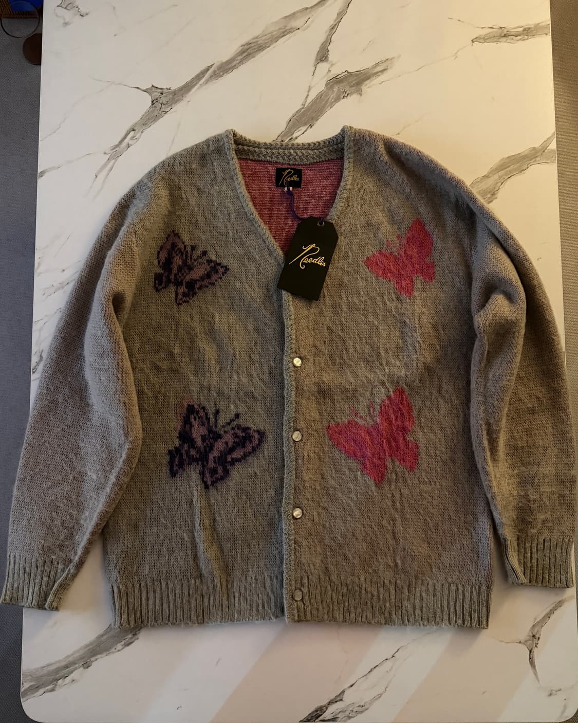 [L] 니들스 x studious 별주 모헤어 가디건 빠삐용 상품이미지2