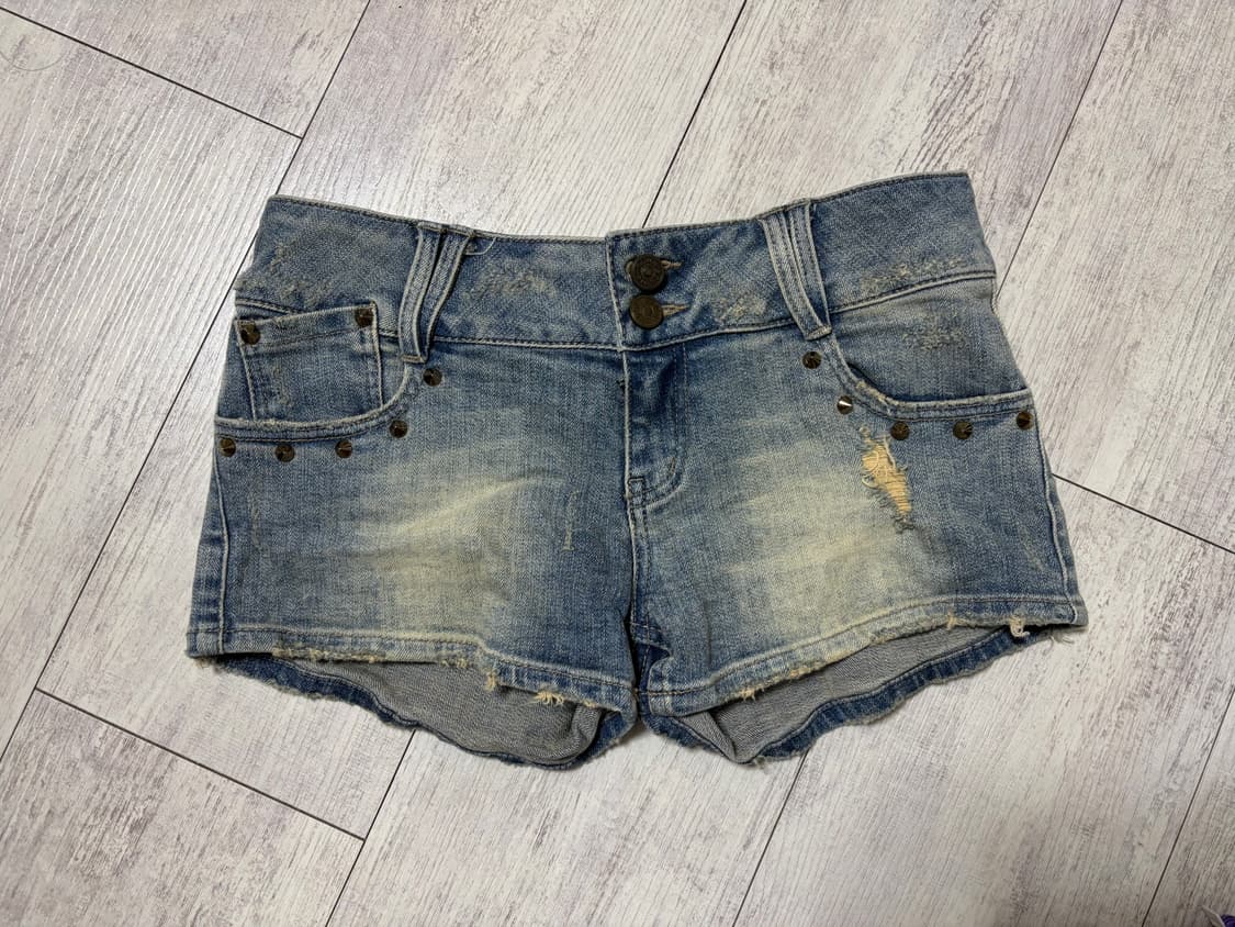 1jinnstudio 빈티지 데님 핫팬츠 상품이미지1