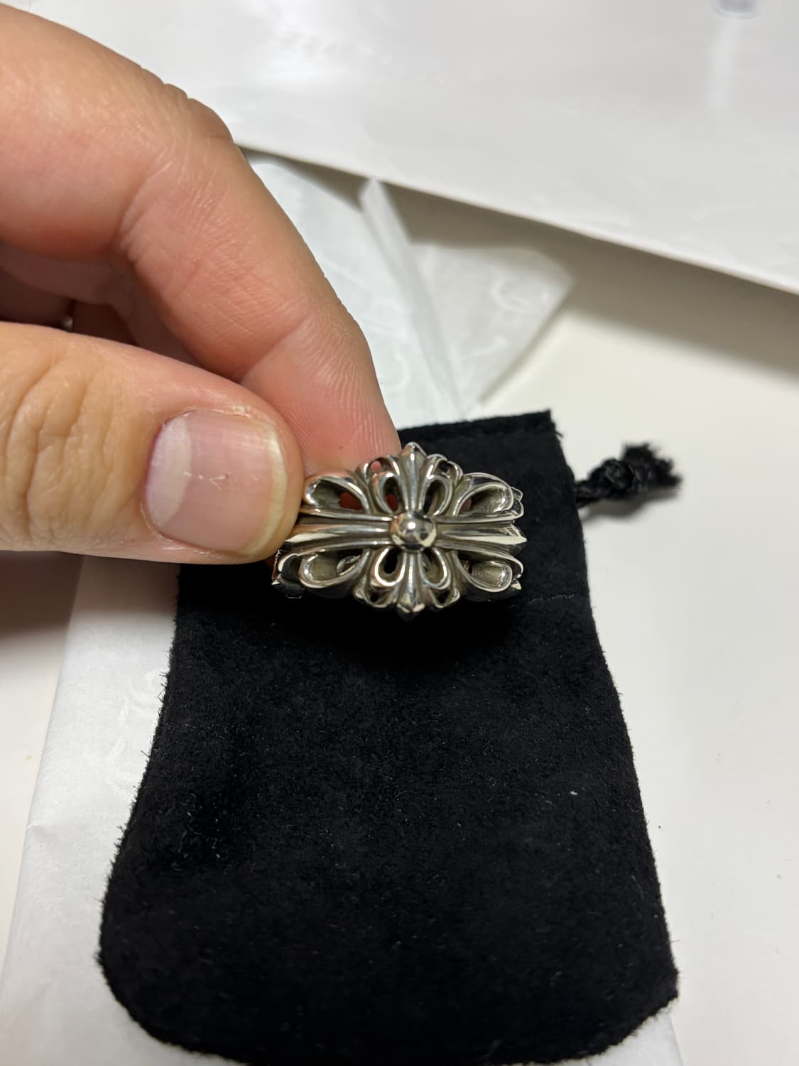 더블 플로랄 크로스 링 (US12 / 매장 풀구성 새상품) 상품이미지3