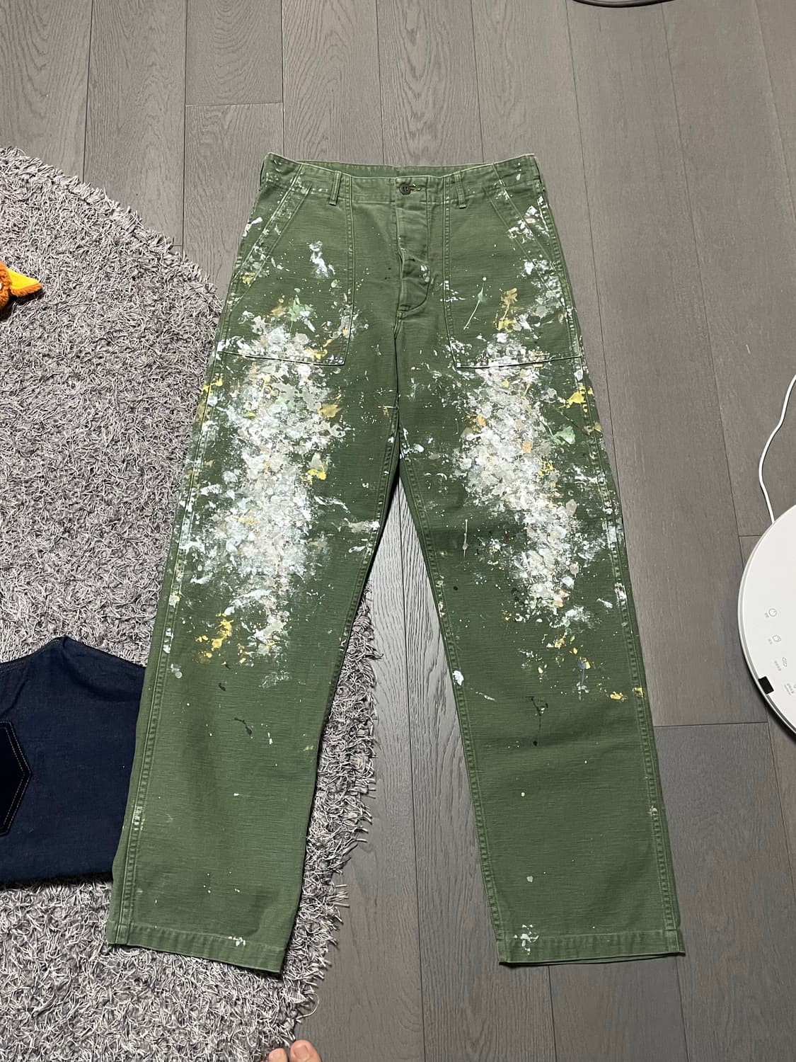 Orslow 퍼티그 페인트 팬츠 밀리터리 레귤러 핏  상품이미지1