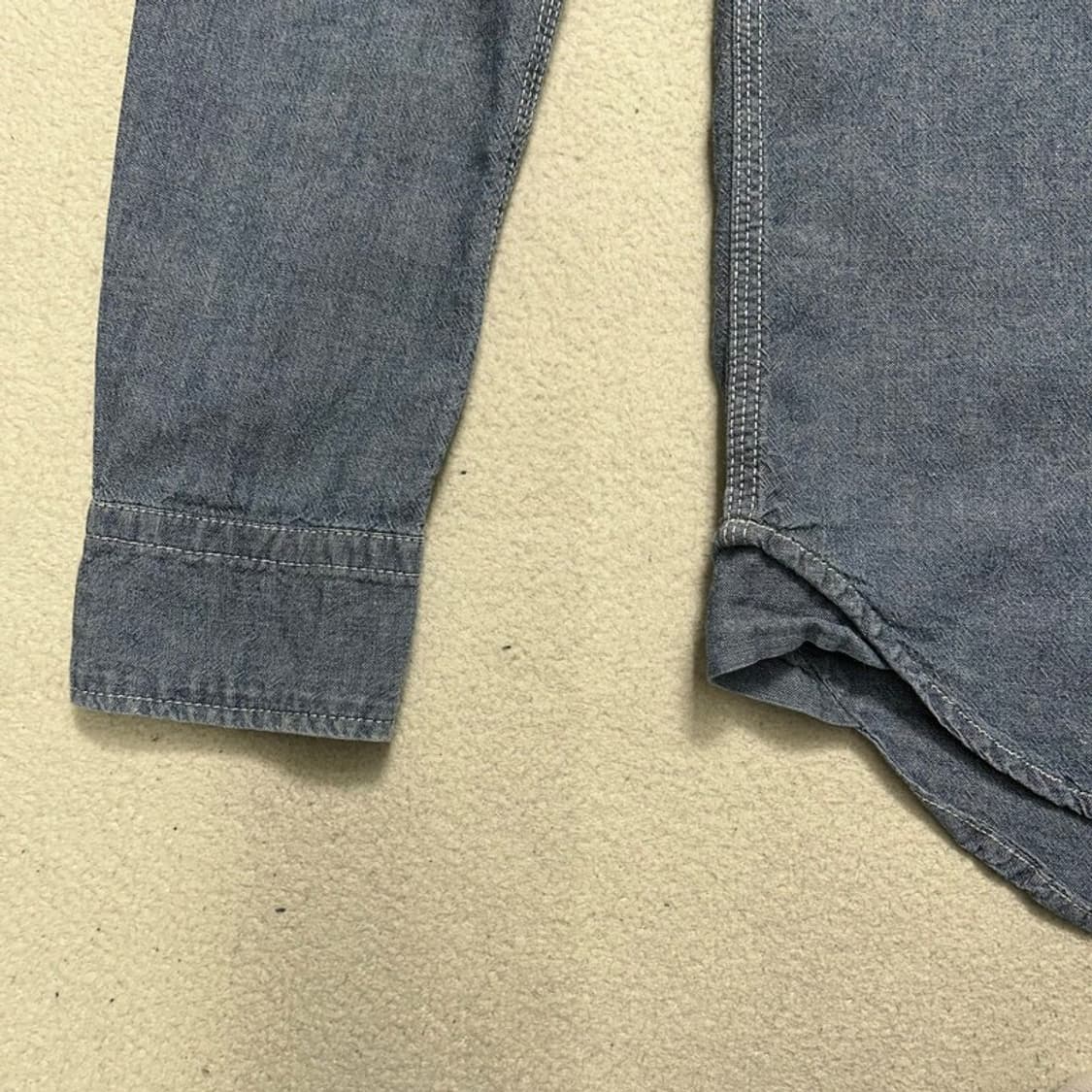 알파인더스트리 U.S.A.I 스탠실 디자인 샹브레이 셔츠 M 상품이미지3