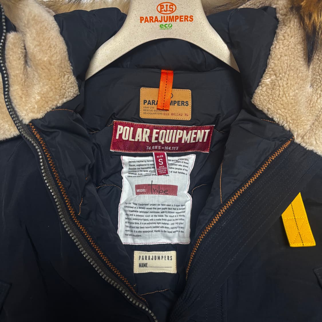 파점 트라이브 라쿤퍼 패딩 S 상품이미지5