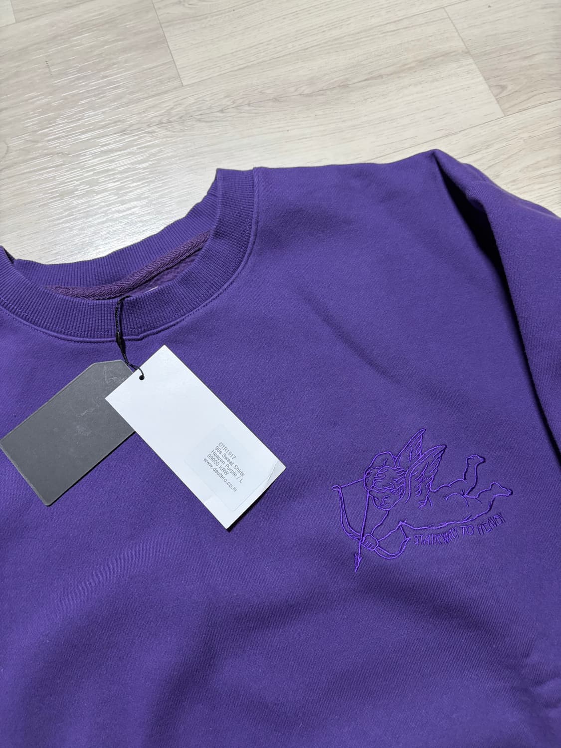 듀테로 90S 스웻 셔츠 헤븐 퍼플 L사이즈 판매 상품이미지2