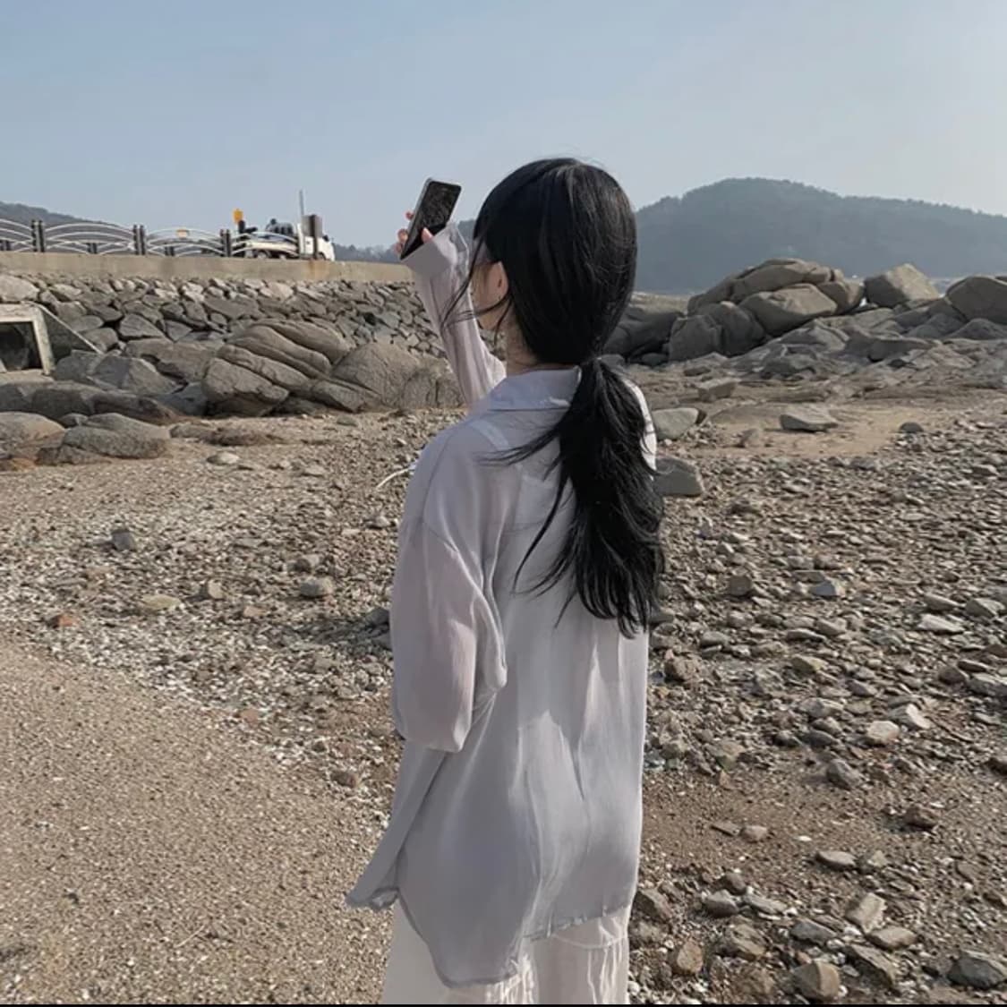 Sora Seethrough summer shirts 상품이미지2