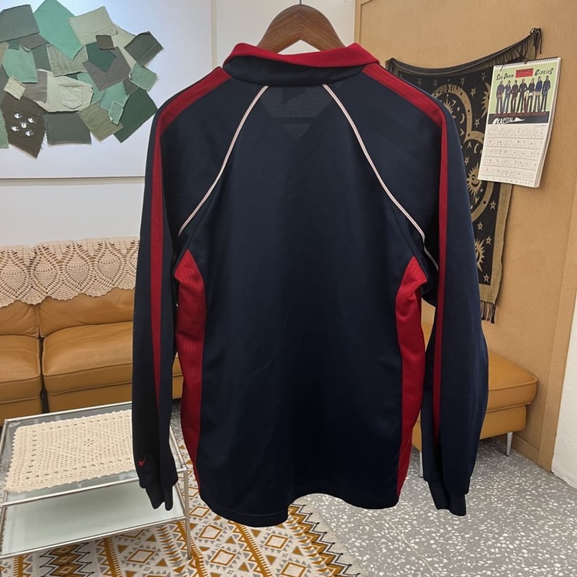 나이키 올드스쿨 빈티지 라인 배색 바람막이 자켓 XL C10990 상품이미지4