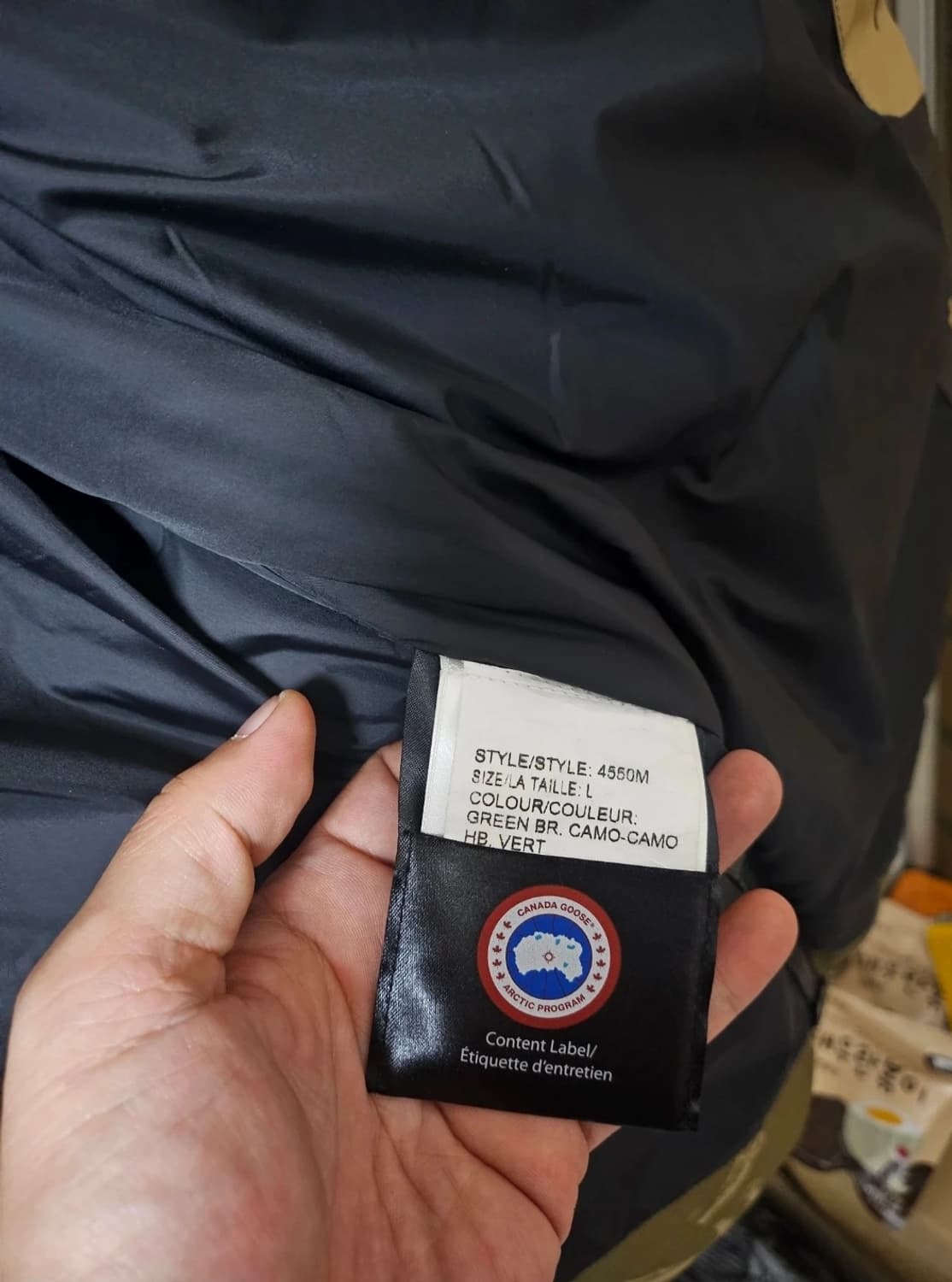 캐나다구스 남성 카모 패딩L 상품이미지7
