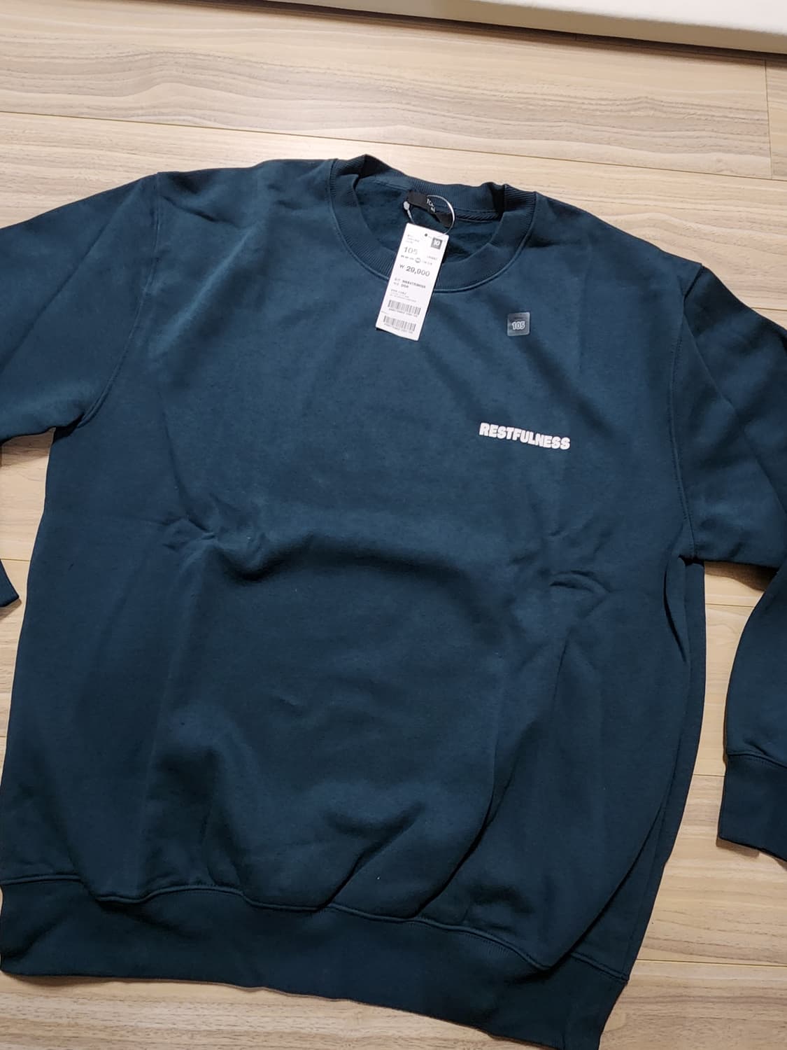 탑텐맨투맨티셔츠다크그린105사이즈 상품이미지1