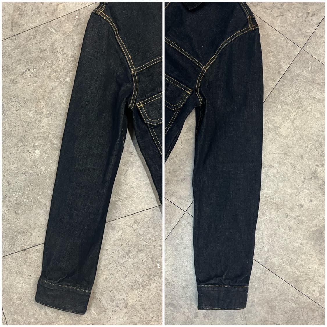 후아유 골덴 카라 데님 자켓 M #csz2992 상품이미지7