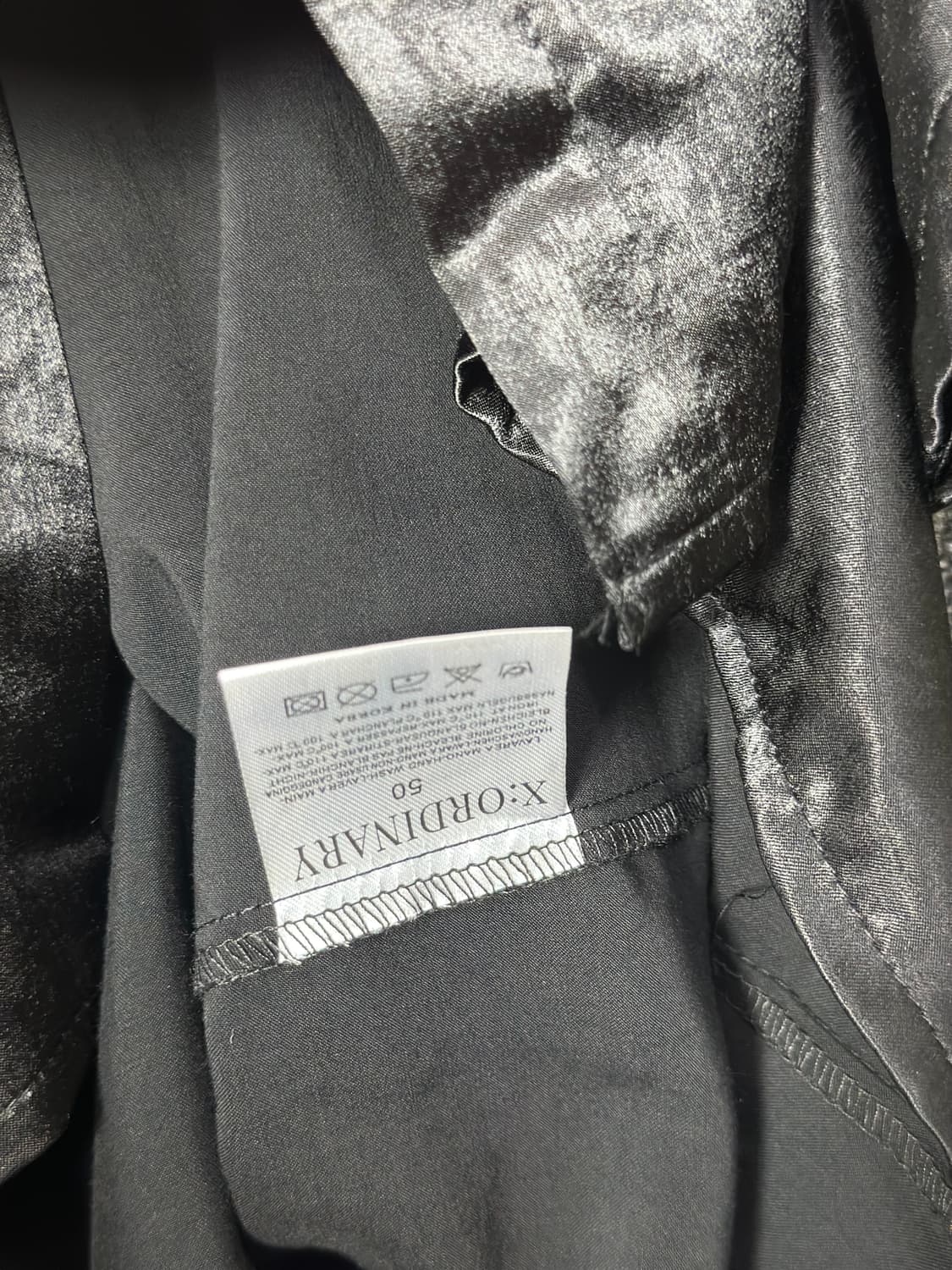 X:Ordinary 검정 반팔 셔츠 50 상품이미지4