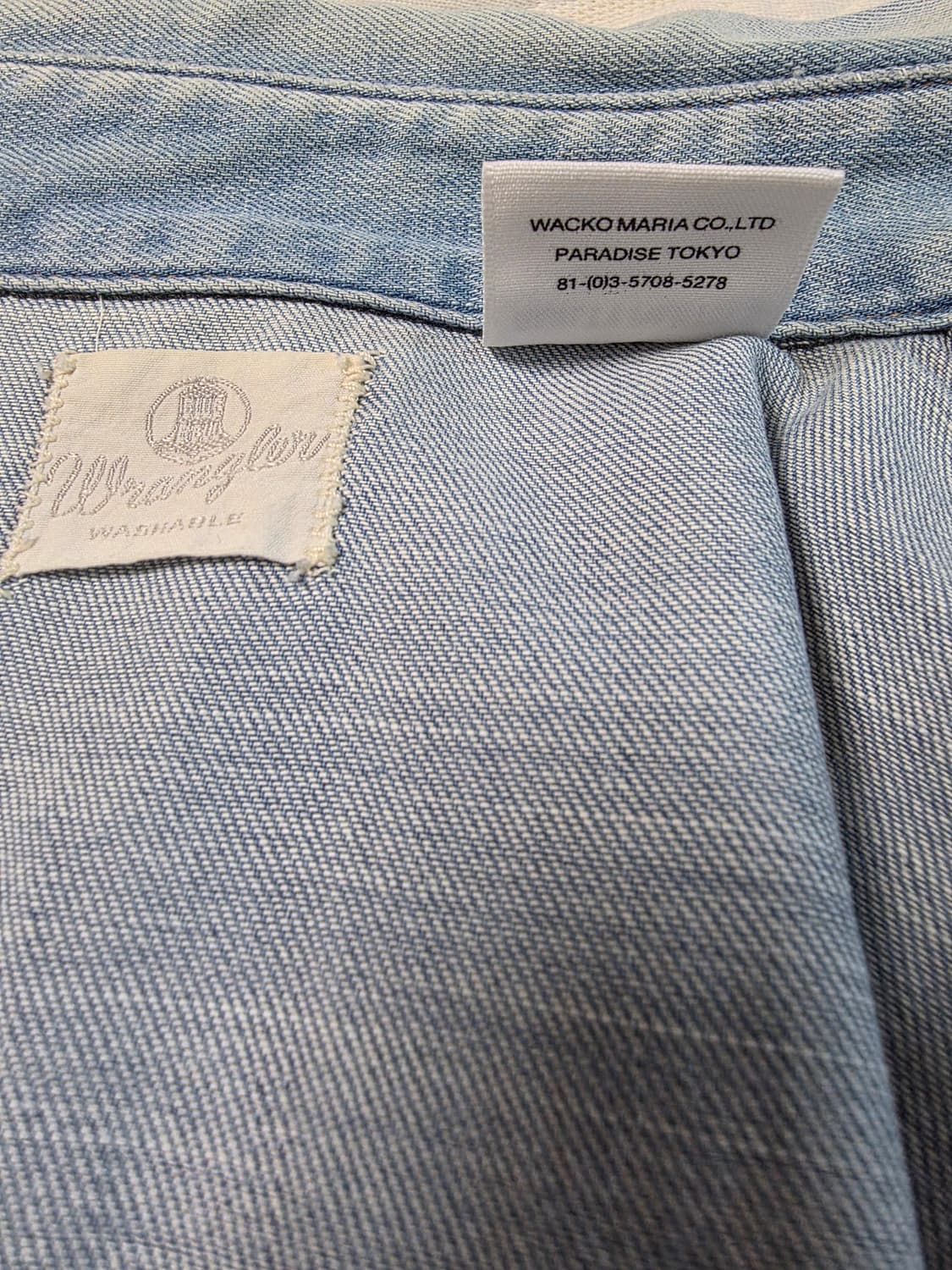 [M] 와코마리아 x 랭글러 웨스턴 데님 셔츠 상품이미지7