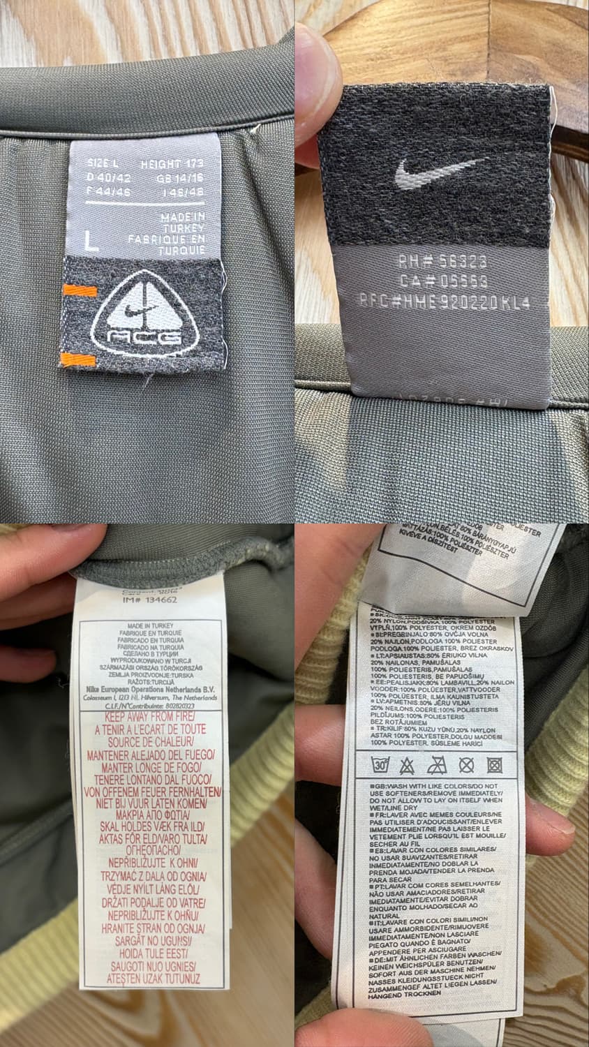 00s 나이키 acg  램스울 하프집업 후드 상품이미지10