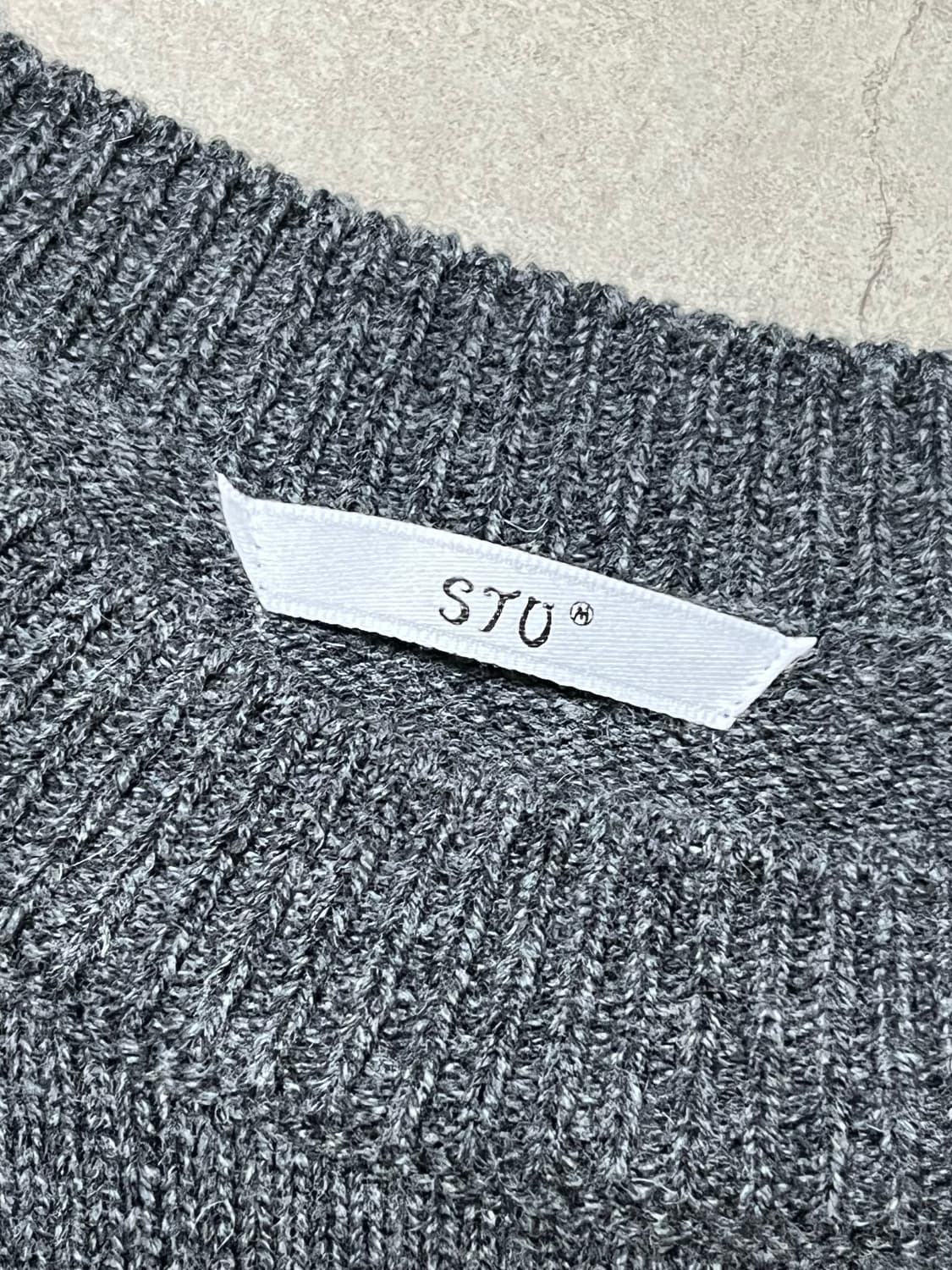 stu 프린팅 니트 그레이 (m) 상품이미지2