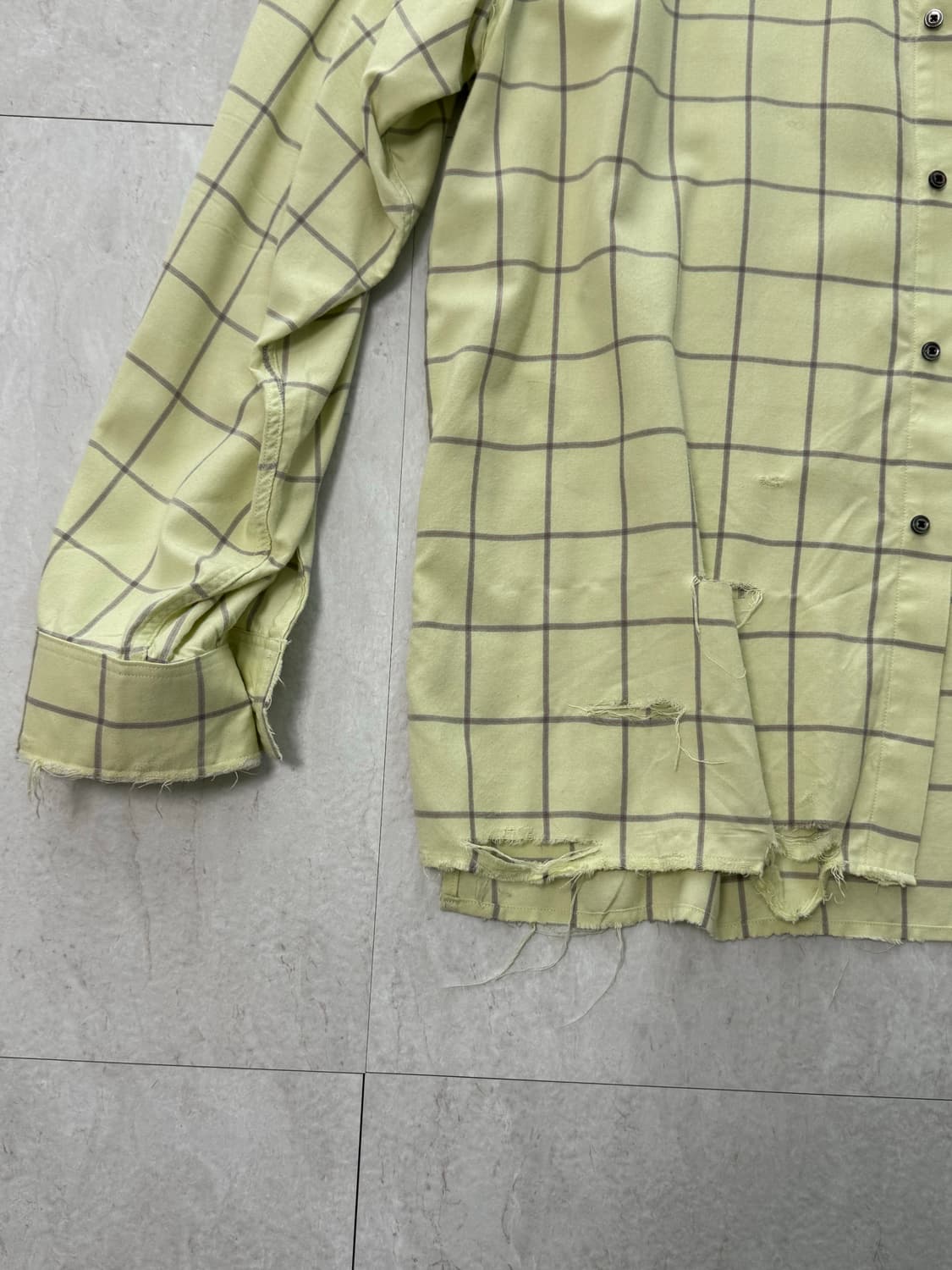 안셀름 Ancellm RAYON CHECK CRASH LS SHIRT 상품이미지5