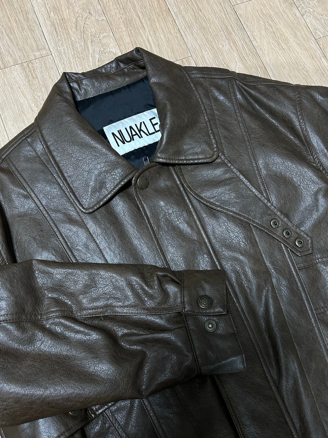누아클레 vintage crack leather blouson 상품이미지4