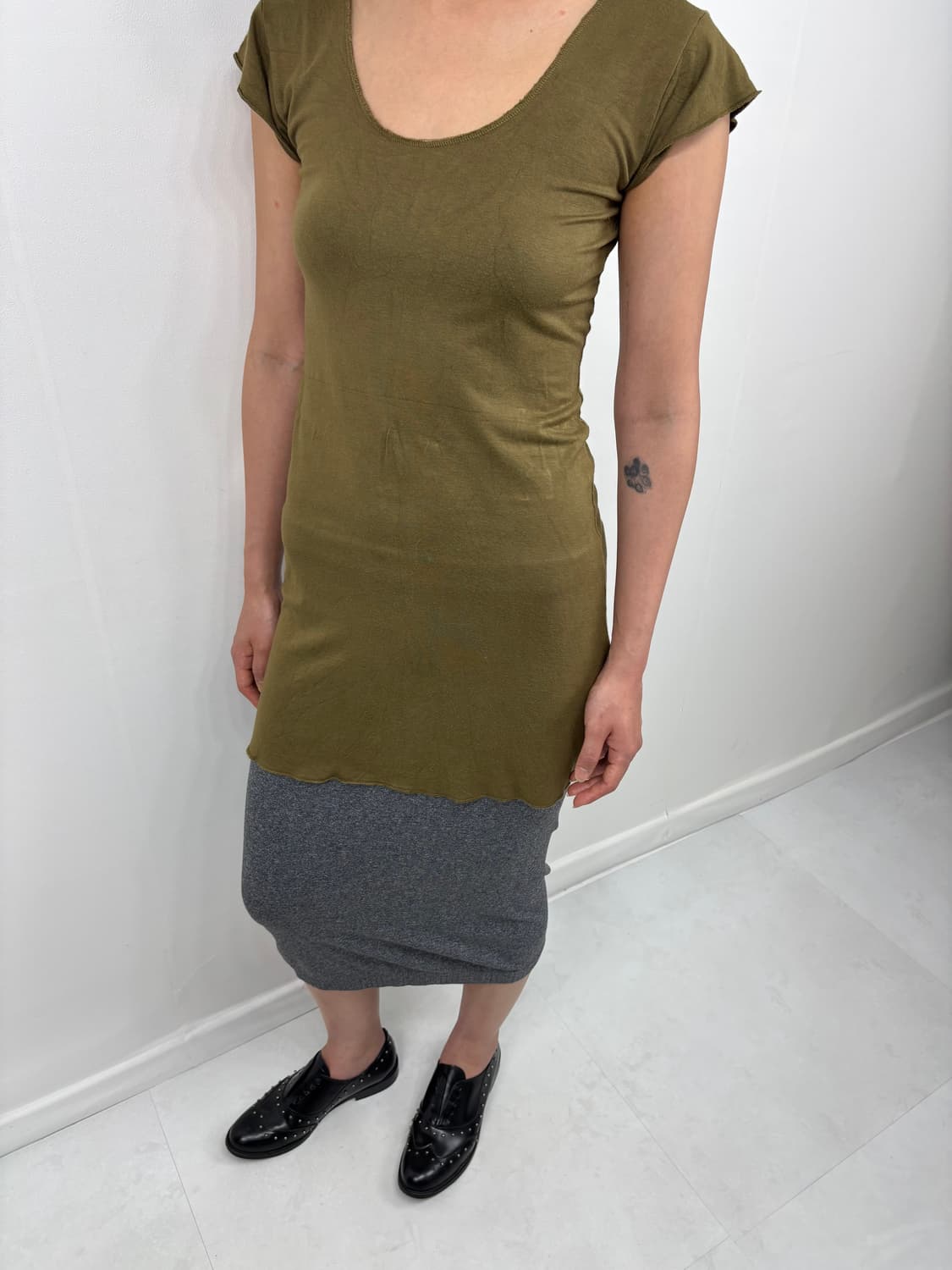 FLARED TEE OLIVE GREEN 상품이미지4