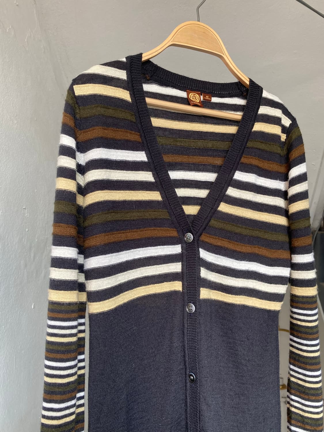 롱 스트라이프 페어리 브이넥 가디건 상품이미지3