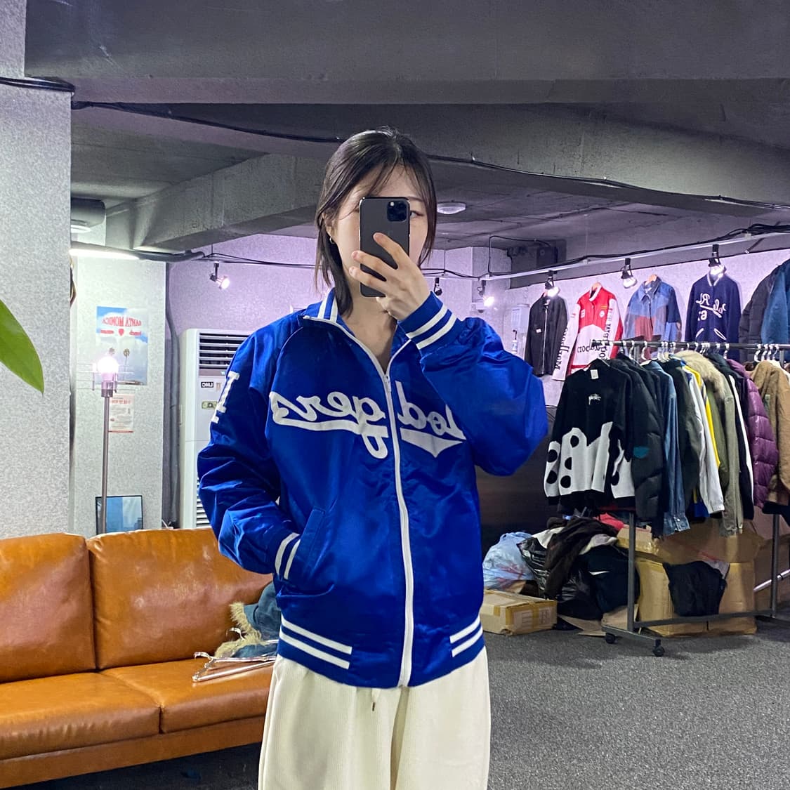 다저스 빅로고 LA 네이비 점퍼 B3324 상품이미지1