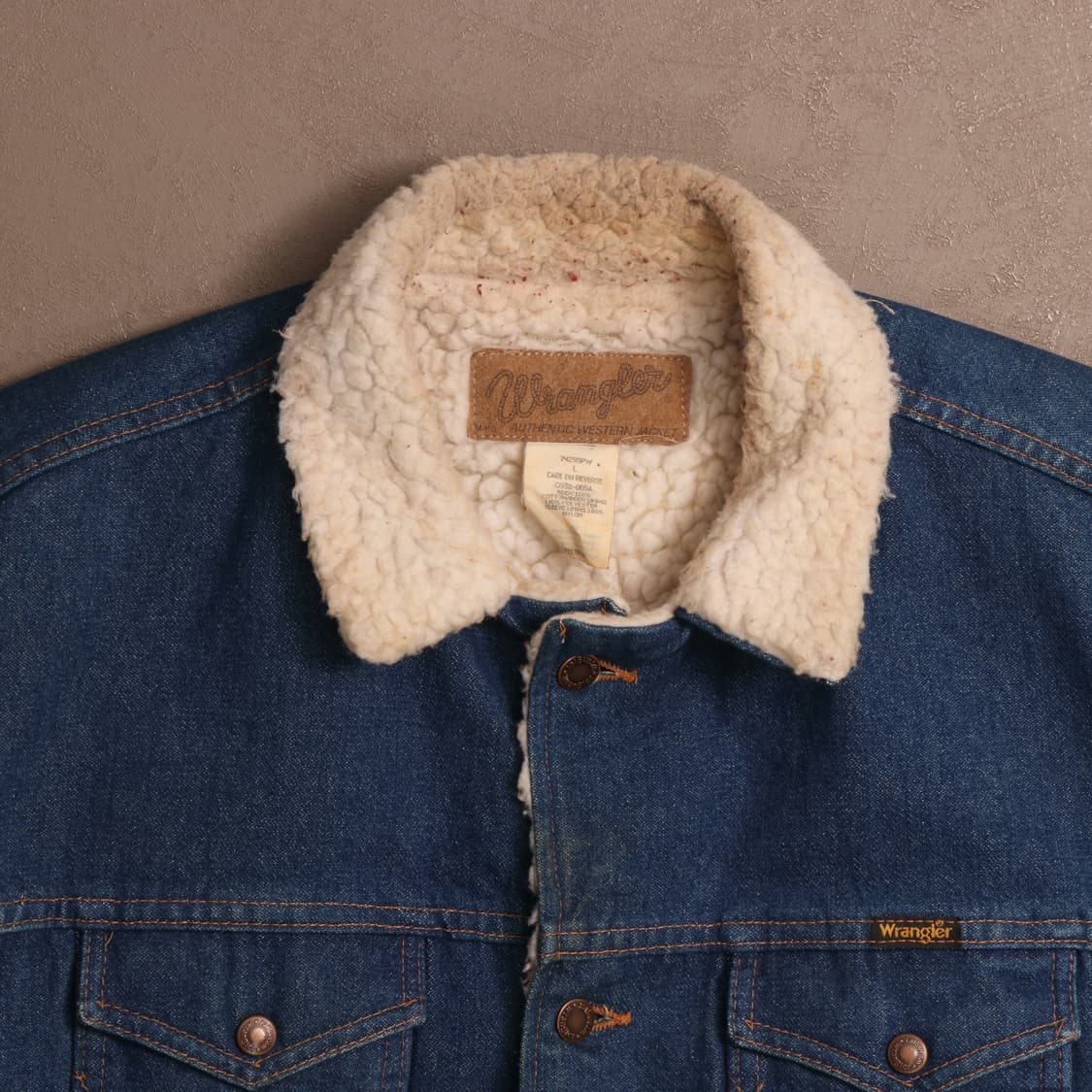 90's USA 랭글러 양털 데님자켓 A1398 상품이미지2