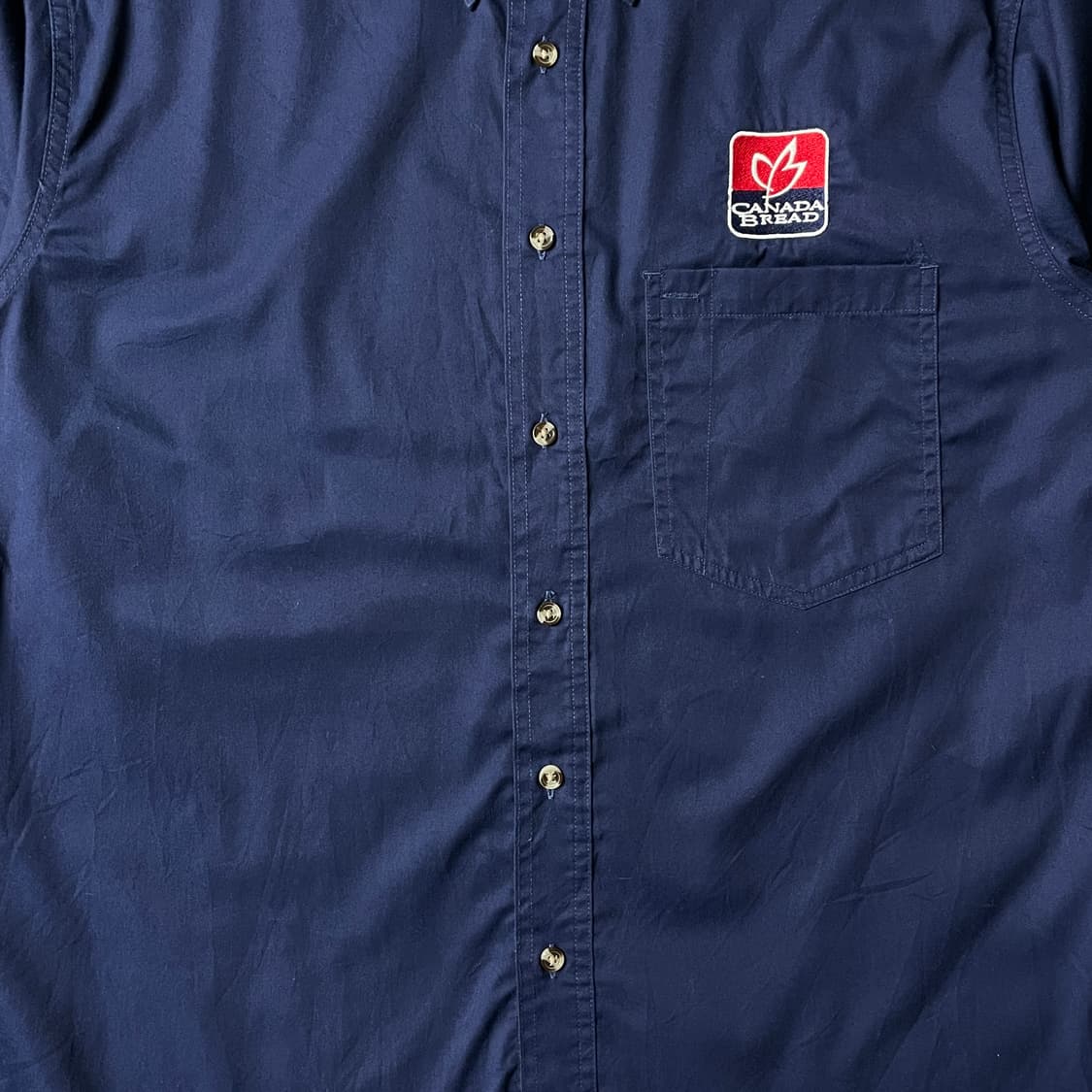 LANDMARK 빈티지 네이비 코튼 반팔 셔츠 A00770 상품이미지3