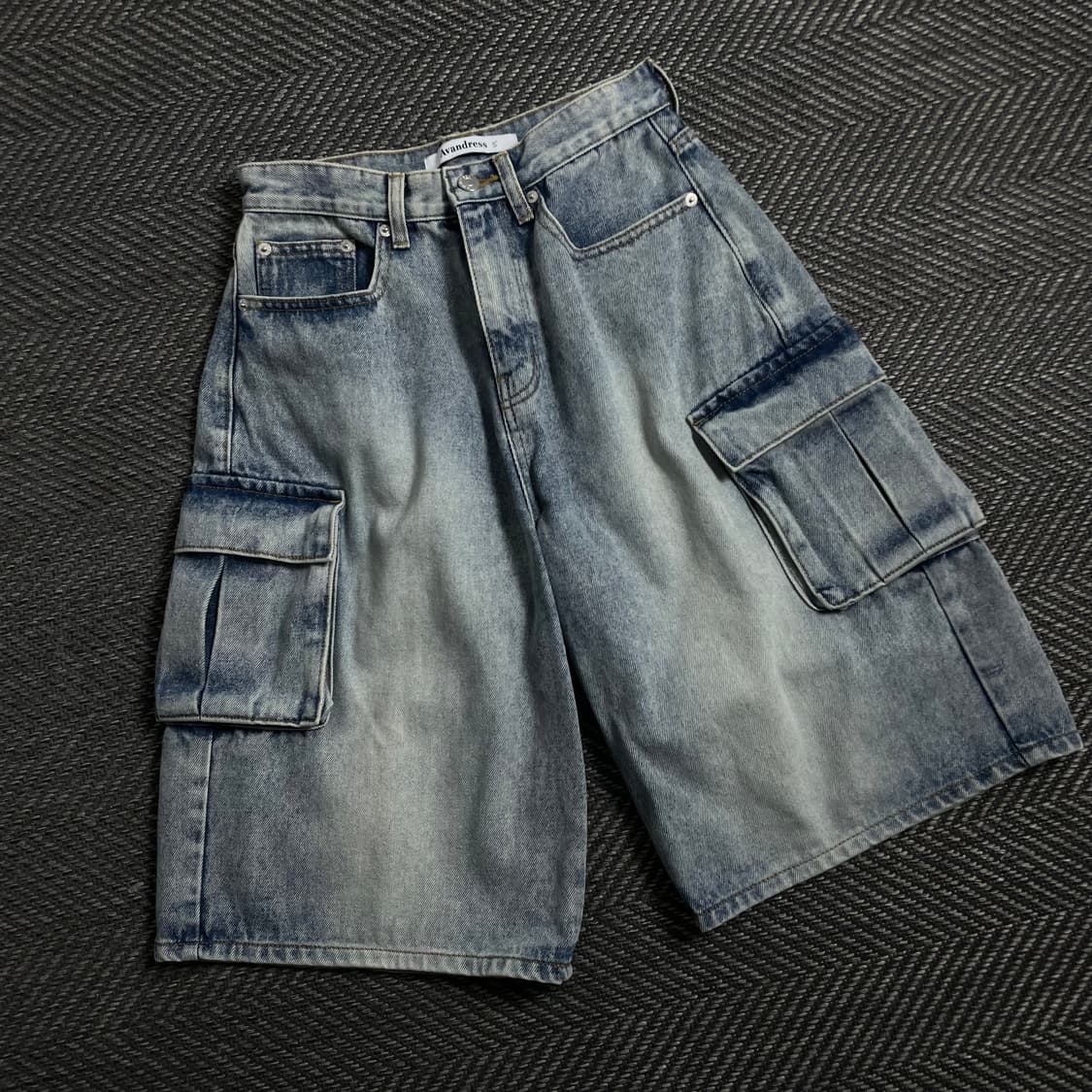 어반드레스 멀티포켓 데님 카고 버뮤다 팬츠y 4395 상품이미지1