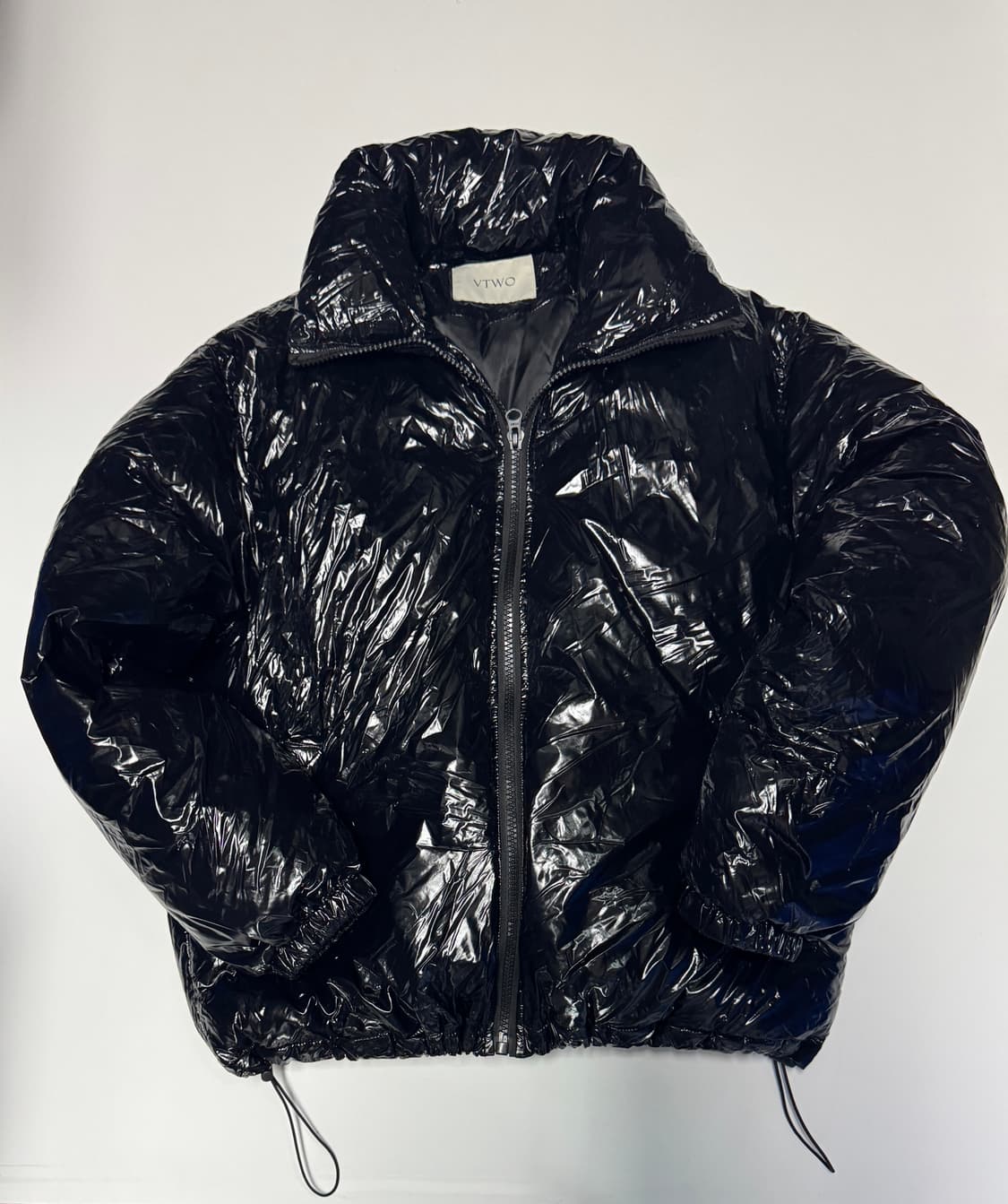 브이투 Vtwo 밑단 스트링 빅 사이즈 유광 패딩 점퍼 XL 상품이미지1