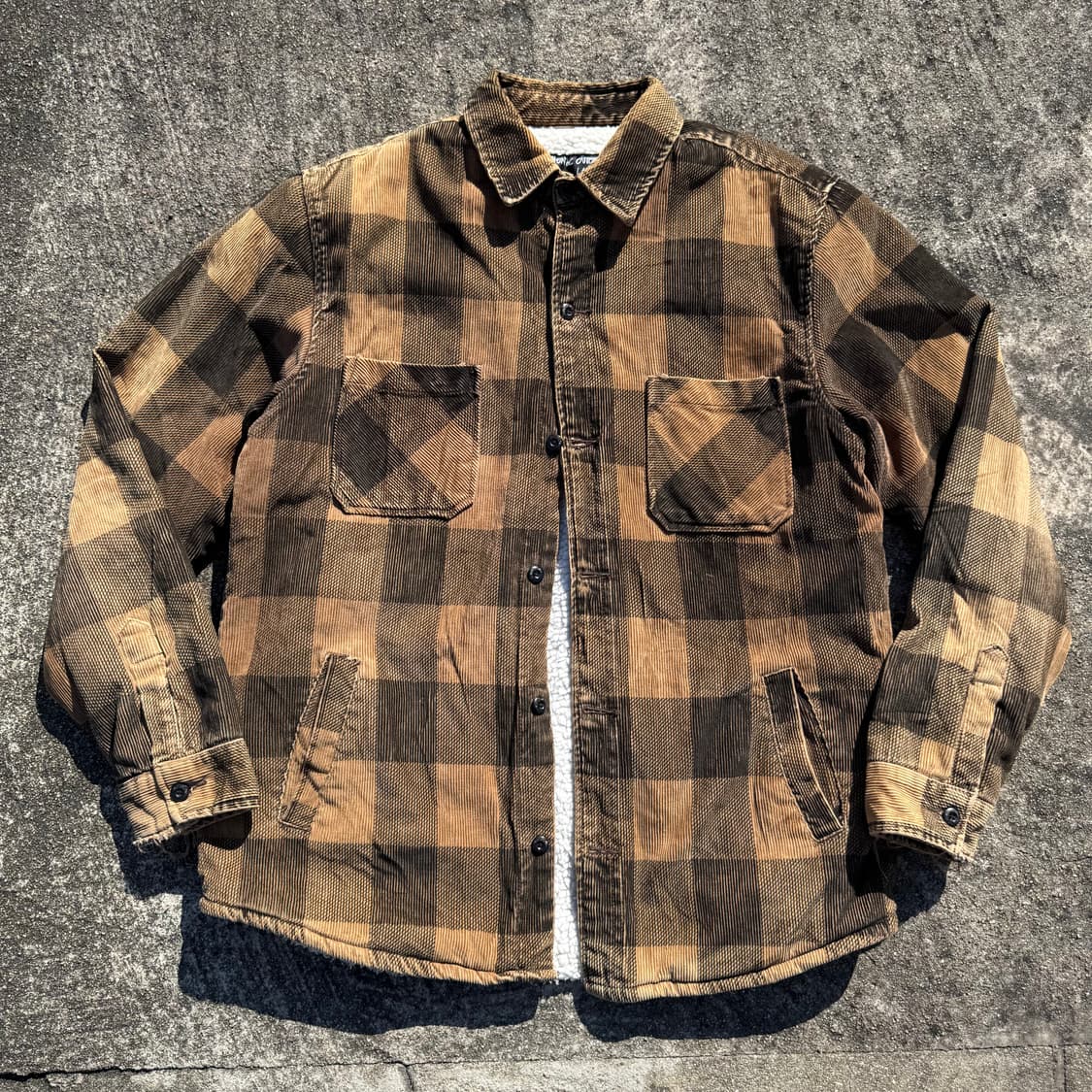 [L~XL] Stussy 스투시 체크 쉐르파 셔츠 자켓 상품이미지1