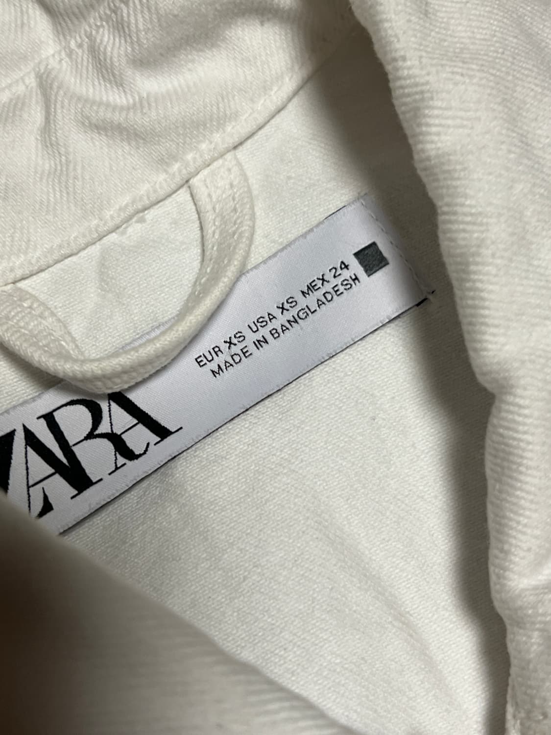 자라 데님 자켓 화이트 상품이미지3