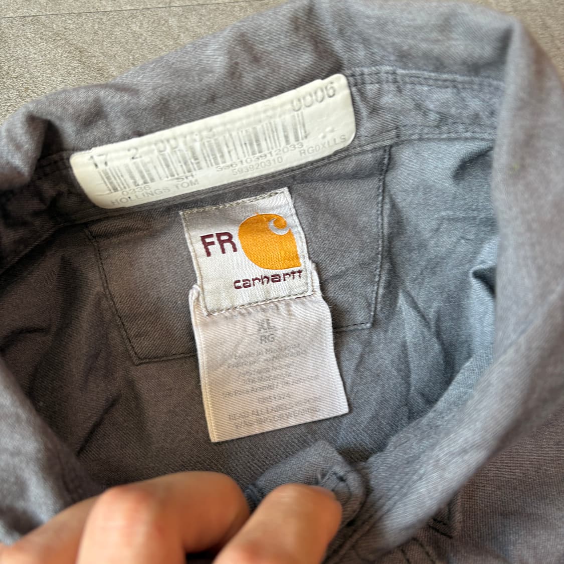 칼하트 FR 오리지널 네이비 긴팔 셔츠 상품이미지6