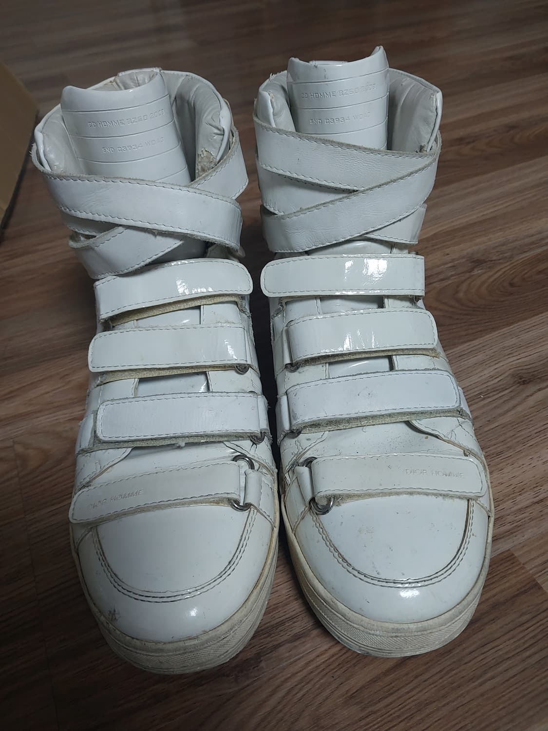 디올 옴므 AW08 화이트 벨크로 하이탑 상품이미지2