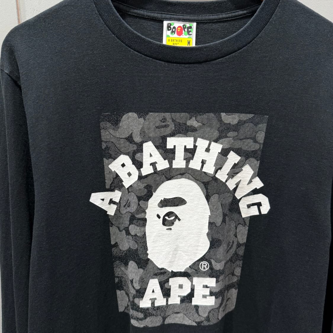 M BAPE 베이프 ABC닷 리플렉티브 컬리지 롱슬리브 긴팔 티셔츠 상품이미지3