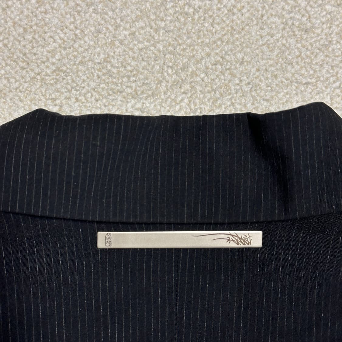 오브제 스트라이프 롱 자켓 상품이미지6